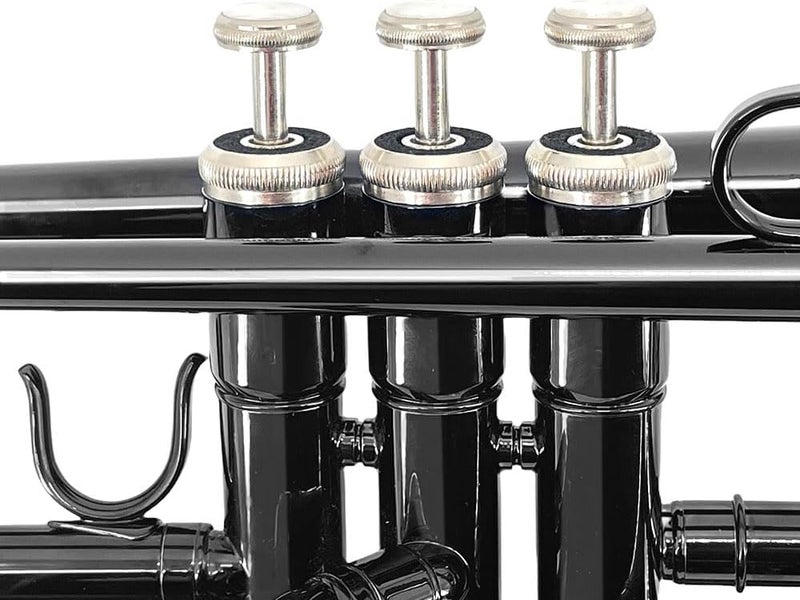 YoungMonic Bb Standard Trumpet Set for Beginners or students with Carrying Hard Case, 7C Mouthpiece, Cleaning Cloth and Gloves - Image 3